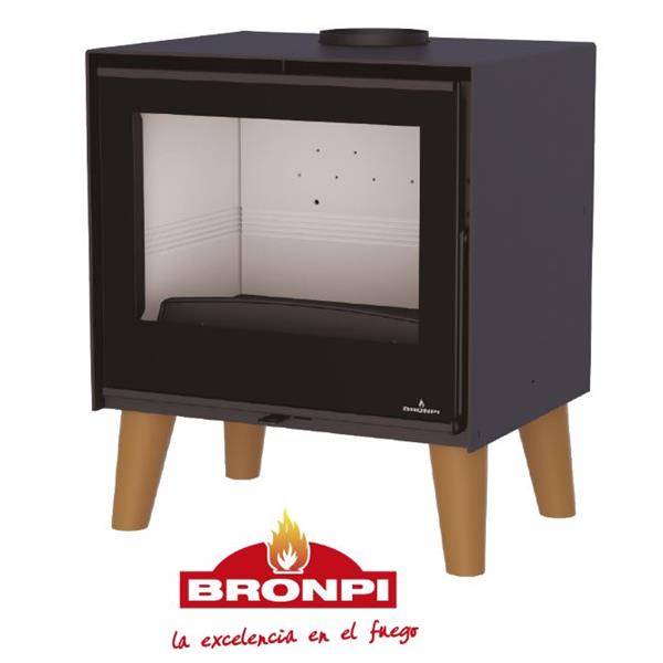 ESTUFA ARUS 12,5Kw(3-9,5Kw) 80% 2,7Kg/h 238m3 83Kg D-150  Tronco-47Cm -- 562x707hx435 INT.FIRETEK + CRISTAL VISION